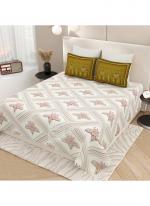 Cotton White   Printed Bedsheets( 108*108)